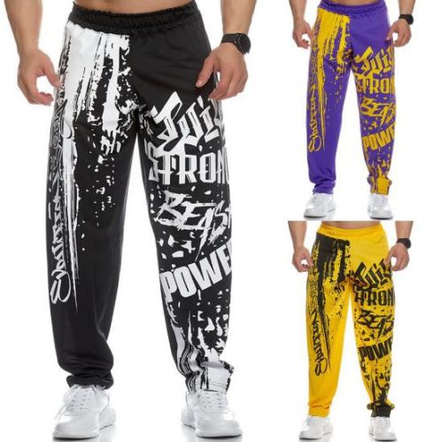 Mens Printed Cotton Track Pants, Technics : Machine Made