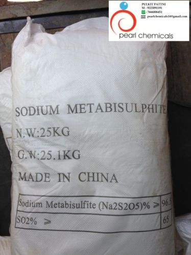 Sodium Meta Bi Sulphite, Color : Creamy-white, Packaging Size : 25 Kg (net), Packaging Type : Bag