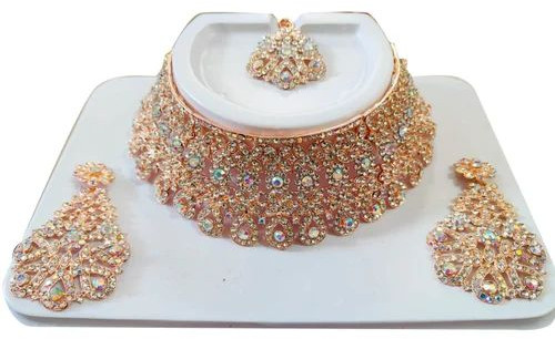 Polished Brass Imitation Choker Set, Color : Multicolor Wedding Wear, Packaging Type : Box