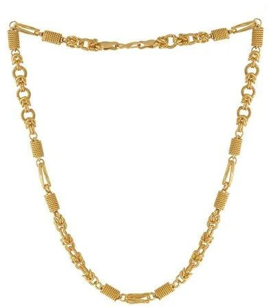 Polished Brass Imitation Neck Chain, Color : Golden Casual Wear, Gender : Unisex