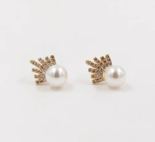 Polished Brass Imitation Stud Earrings, Color : Multicolor Party Wear, Casual Wear, Packaging Type : Box