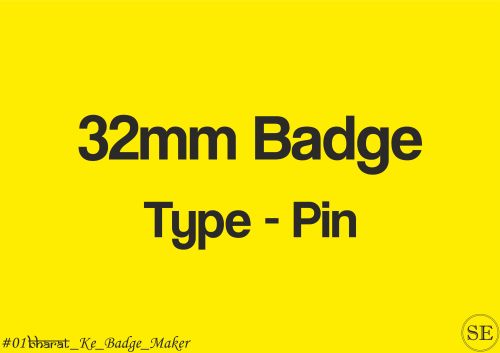 Polished Plastic 32mm Customized Button Badge With Pin Non Magnetic