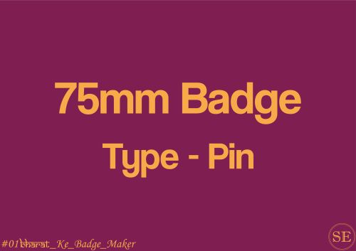 Polished Plastic 75mm Customized Button Badge With Pin Non Magnetic