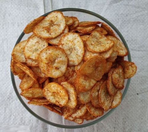 Bapu Wafers Spicy Banana Chips, Packaging Type : Plastic Pack For Human Consumption