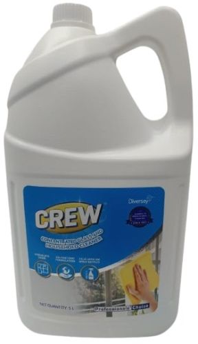 Crew Concentrated Glass & Household Cleaner, Packaging Type : Plastic Can, Packaging Size : 5ltr