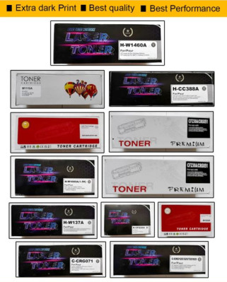 Laser toner cartridges, Packaging Type : Black for Printers Use