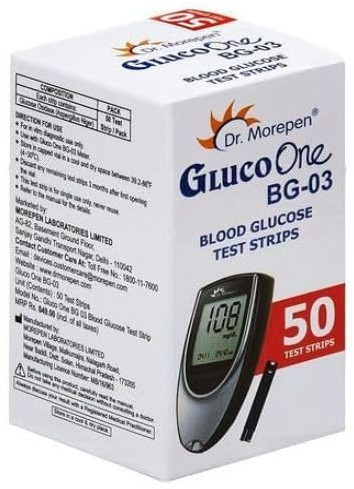 Dr Morepen bg-03 Blood Glucose 50 Test Strips