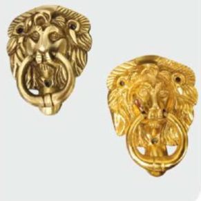 Polished Brass King Door Knocker, Color : Golden