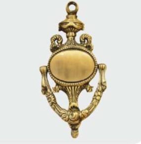 Polished Brass Mirror Door Knocker, Color : Golden