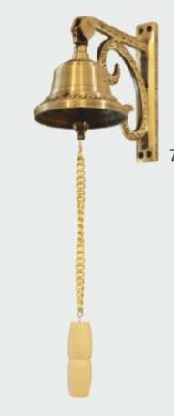 Polished Plain Brass Bell, Color : Golden