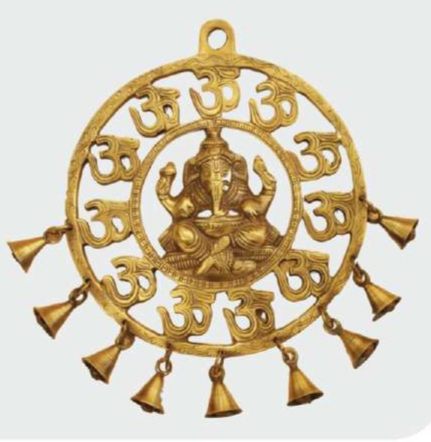 Brass Toran Ganesha Wall Plate For Interior Decor