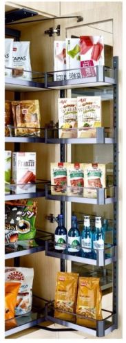 Metal Plain Glass Pantry Unit, Shape : Rectangular for Kitchen