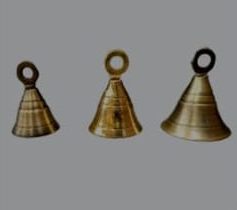 Polished Mandir Brass Bells, Shape : Round, Packaging Type : Golden