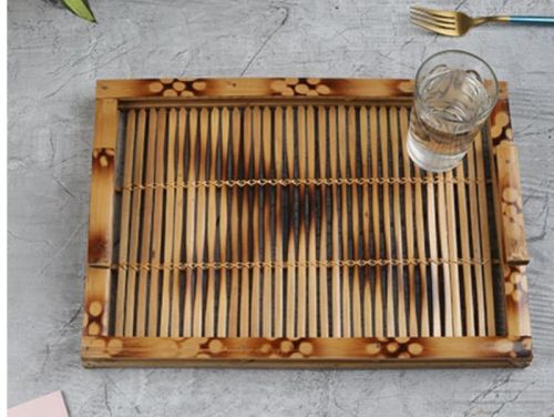 Polished Bamboo Tea Tray, Shape : Rectangular