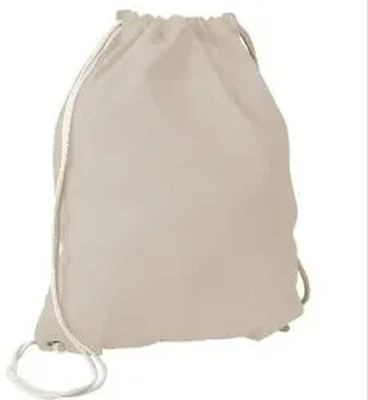 Cotton Plain Drawstring Bag, Color : White, Carry Capacity : 5kg