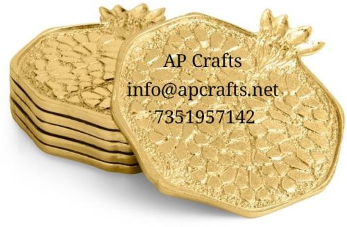 Printed Polished Aluminum Coaster Set 5x5cm, Brand Name : AP Crafts