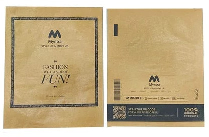 12X16 Inch Brown Paper Printed Courier Bags