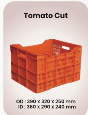 Tamato Cut Plastic Vegetable Crate Solid Box