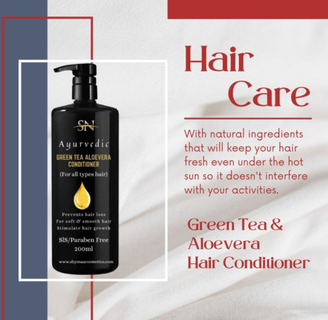 Green Tea Aloe Vera Conditioner, Packaging Type : Plastic Bottles For Hair Care Ingredient, Parlour