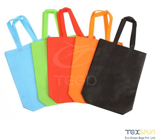 Loop Handle Non Woven Bag, Color : White for Grocerry, Promotional