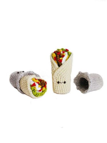 Multicolor Kaarak Wool Crochet Stuffed Burrito Toy, For Gift Play