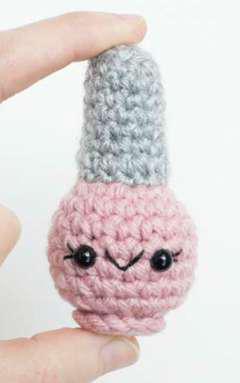 Crochet Stuffed Nail Polish Toy, For Gift Play