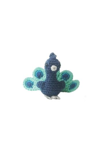 Kaarak Wool Crochet Stuffed Peacock Toy, For Gift Play