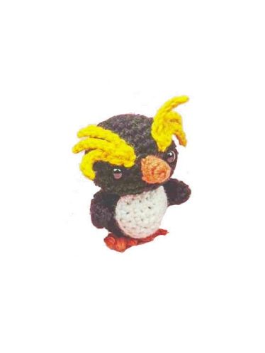 Multicolor Crochet Stuffed Rockhopper Penguin Toy, For Gift Play