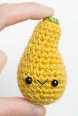 Yellow Kaarak Wool Crochet Stuffed Squash Toy, For Gift Play