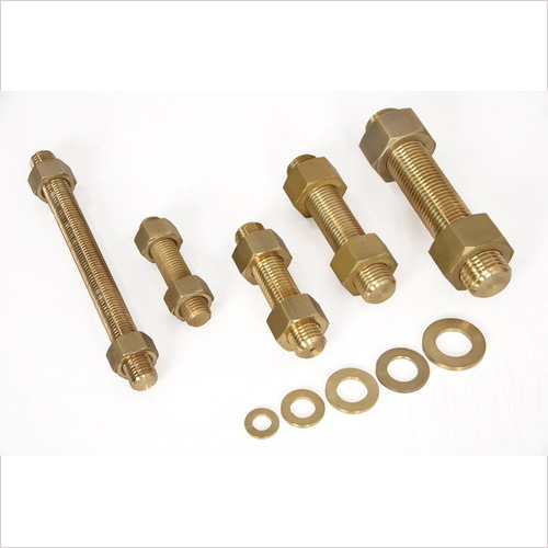 Metallic Round Shape Polished Aluminum Bronze Fasteners, For Fittings, Size : Customized