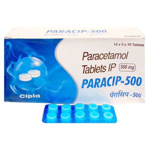 Paracip 500mg Tablets, Packaging Type : Blister