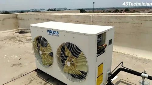 White Single 240V 4 Ton Voltas Ducted Air Conditioner, For Industrial, Compressor Type : Rotary