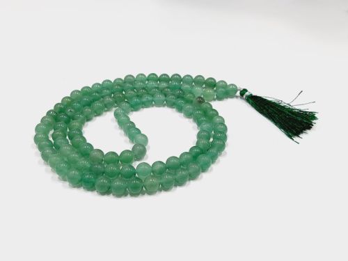 Green Agarwal Gems Crystals Aventurine Japa Mala, For Jewelry, Size : 6, 8, 10 Mm