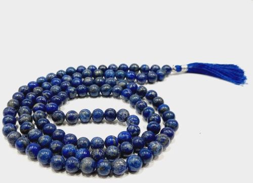 Blue Agarwal Gems Crystals Lapis Lazuli Jaap Mala, For Jewelry, Size : 6, 8, 10 Mm