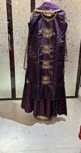 Ladies Stylish Silk Sharara Suit Xxl