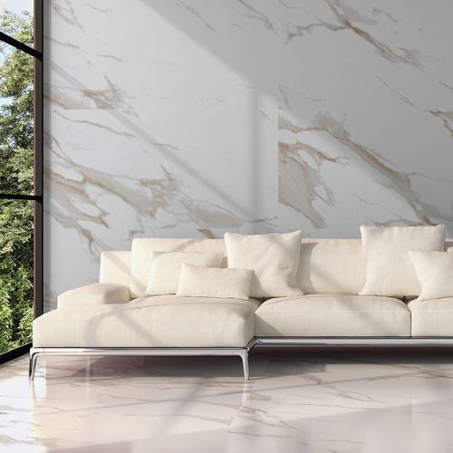 Multicolor Rectangular Ceramic Glossy Living Room Tile, Packaging Type : Carton Box