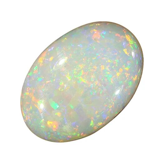 White Oval Synthetic Opal Stone