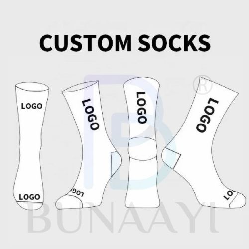 Checked Cotton Your Logo* Bunaayi Custom Socks Free, Free, Gender : Male, Unisex, Technics : Knitted