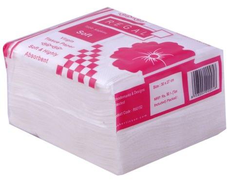 Koser White Square Paper Tissue Napkin, For Hotel, Restaurant, Size : 30x30cm
