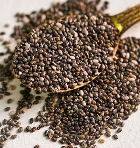 Natural Chia Seeds, Color : Black Dried, Packaging Type : Plastic Bags