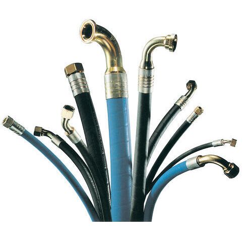 High Round Nitrile Rubber JCB Hydraulic Hose Pipe, Color : Multicolor