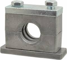 Silver Aluminium Rock Breaker Pipe Clamp, Specialities : Sturdiness, Proper Finish, Optimum Durability