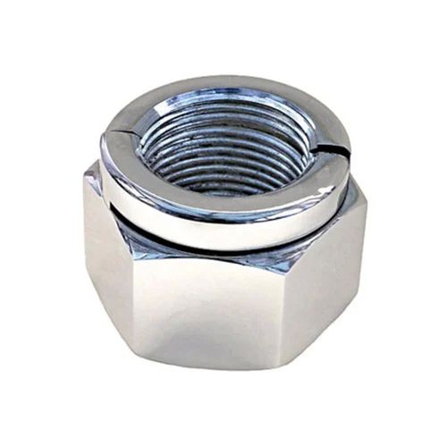 Silver Stainless Steel Self Locking Nut, For Fitting