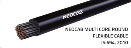 Black 220V Neocab Multi Core Round Flexible Cable