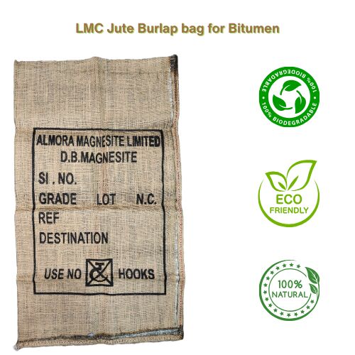 LMC-0003 Jute Hessian Bag For Bitumen, Feature : Heavy-Duty Biodegradable, Secure Closure, UV-Resistant