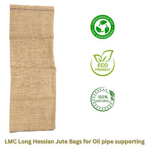 LMC Long Hessian Jute Bags For Oil Pipe Supporting