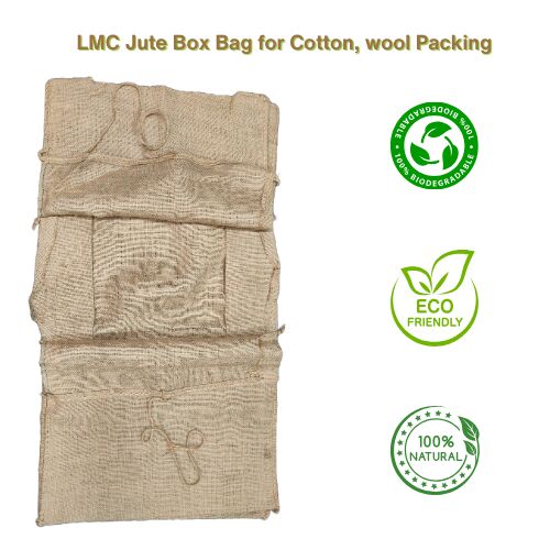 LMC Jute Hessian Box Bag For Cotton, Wool Packaging