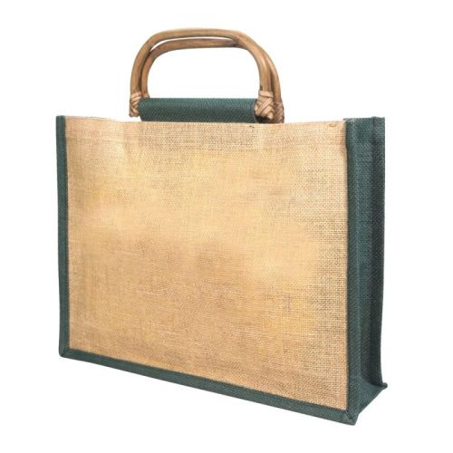 LMC Jute Shopping Bag With Cane Handle