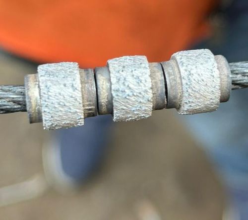 Diamond Segment Wire Saw Rope, Conductor Material : Copper