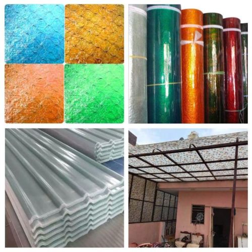 Multicolor Plain Fiber Sheet, For Residential, Commercial, Shape : Rectangular, Square
